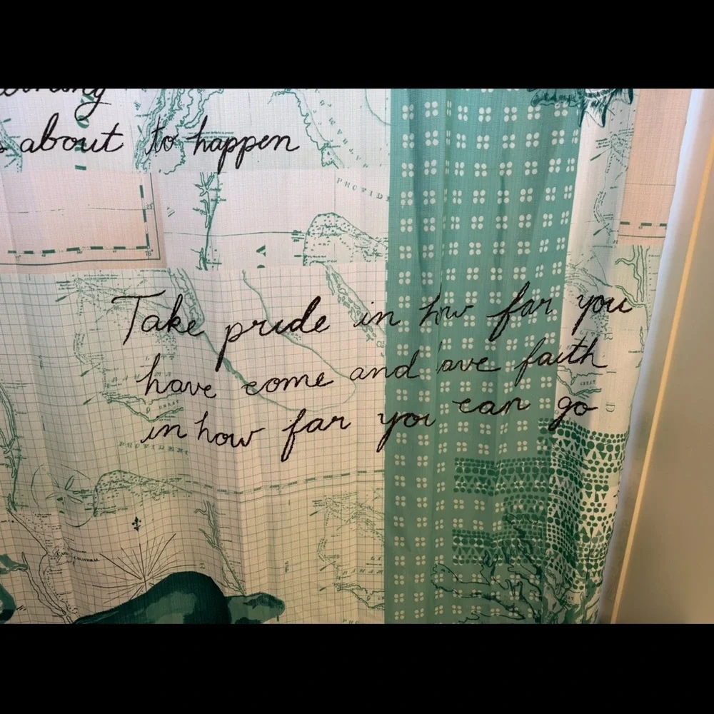 Inspirational Teal Shower Curtain